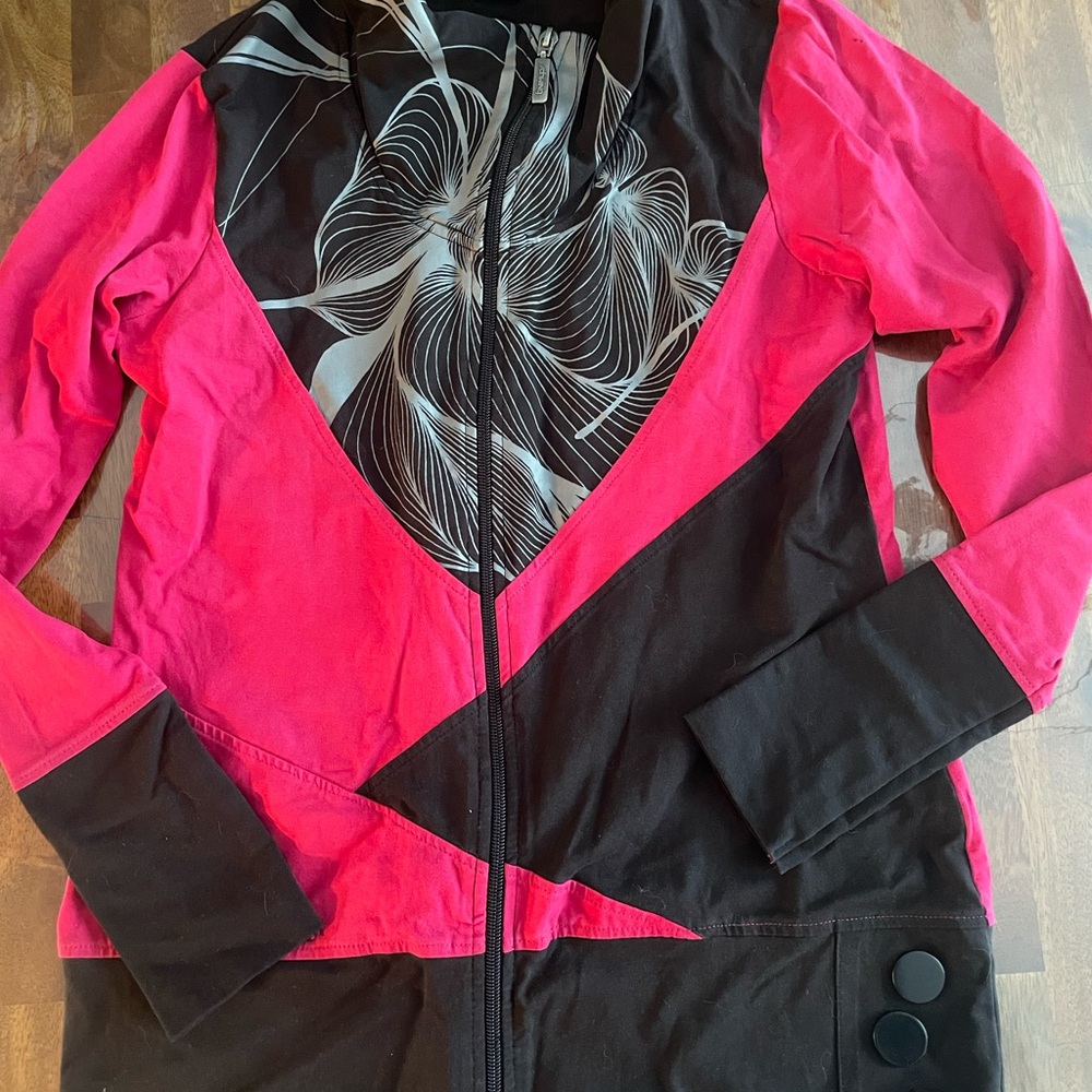 Stylish Pink and Black Women's Jacket
